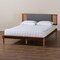 Baxton Studio Eliseo Mid-Century Modern Dark Grey Fabric and Walnut Brown Finished Wood Full Size Platform Bed 239-12635-9818-ZORO - alternate 6